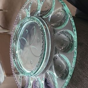 Lonaberger  glass deviled egg dish